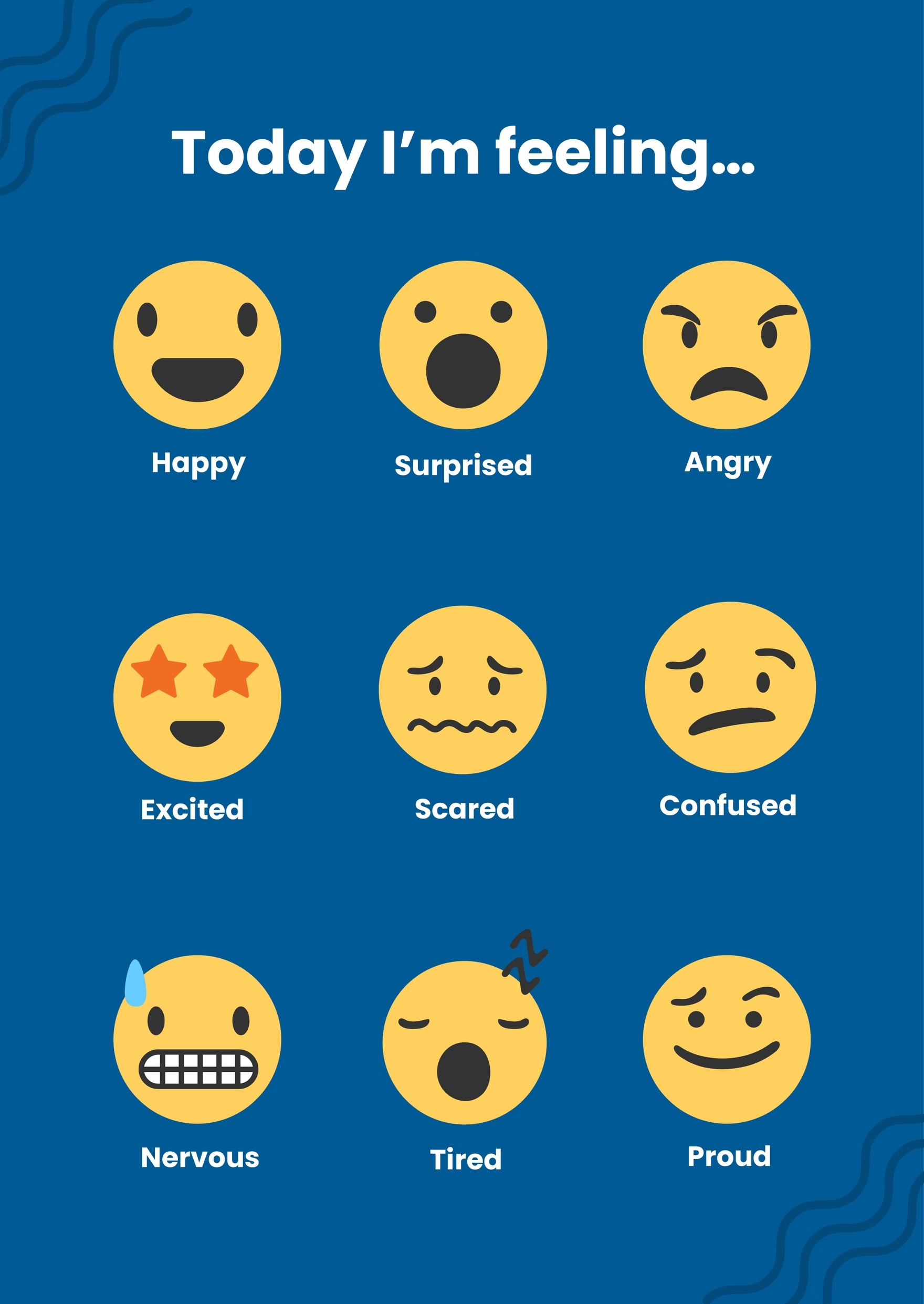 feelings chart for kids pdf