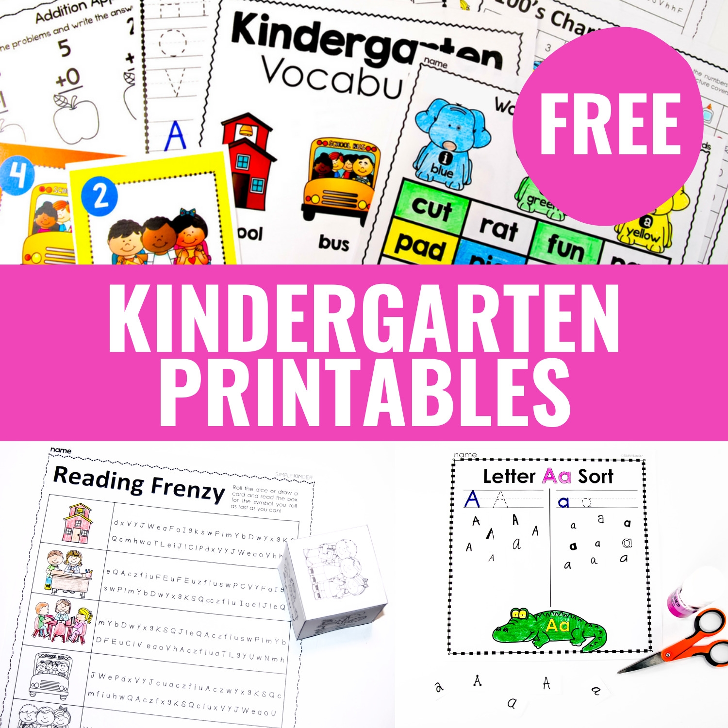 worksheets for kindergarten free printables
