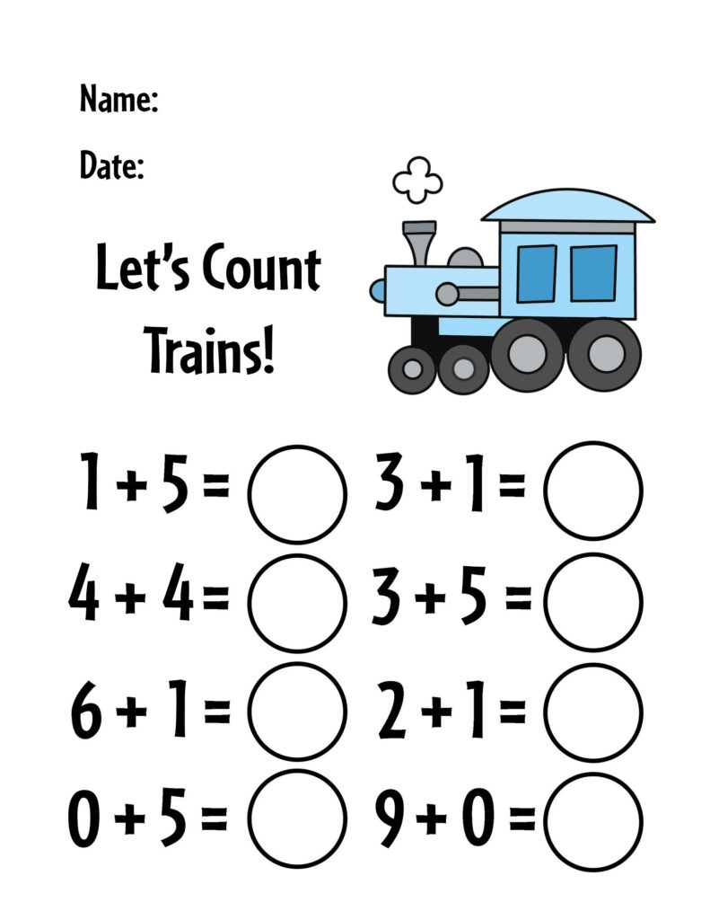 free addition worksheets for kindergarten