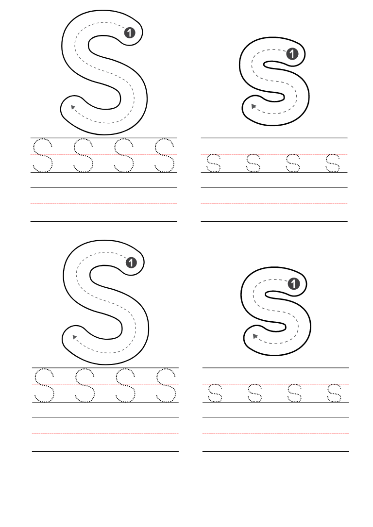 Free Kindergarten Letter S Worksheets Printable PDF