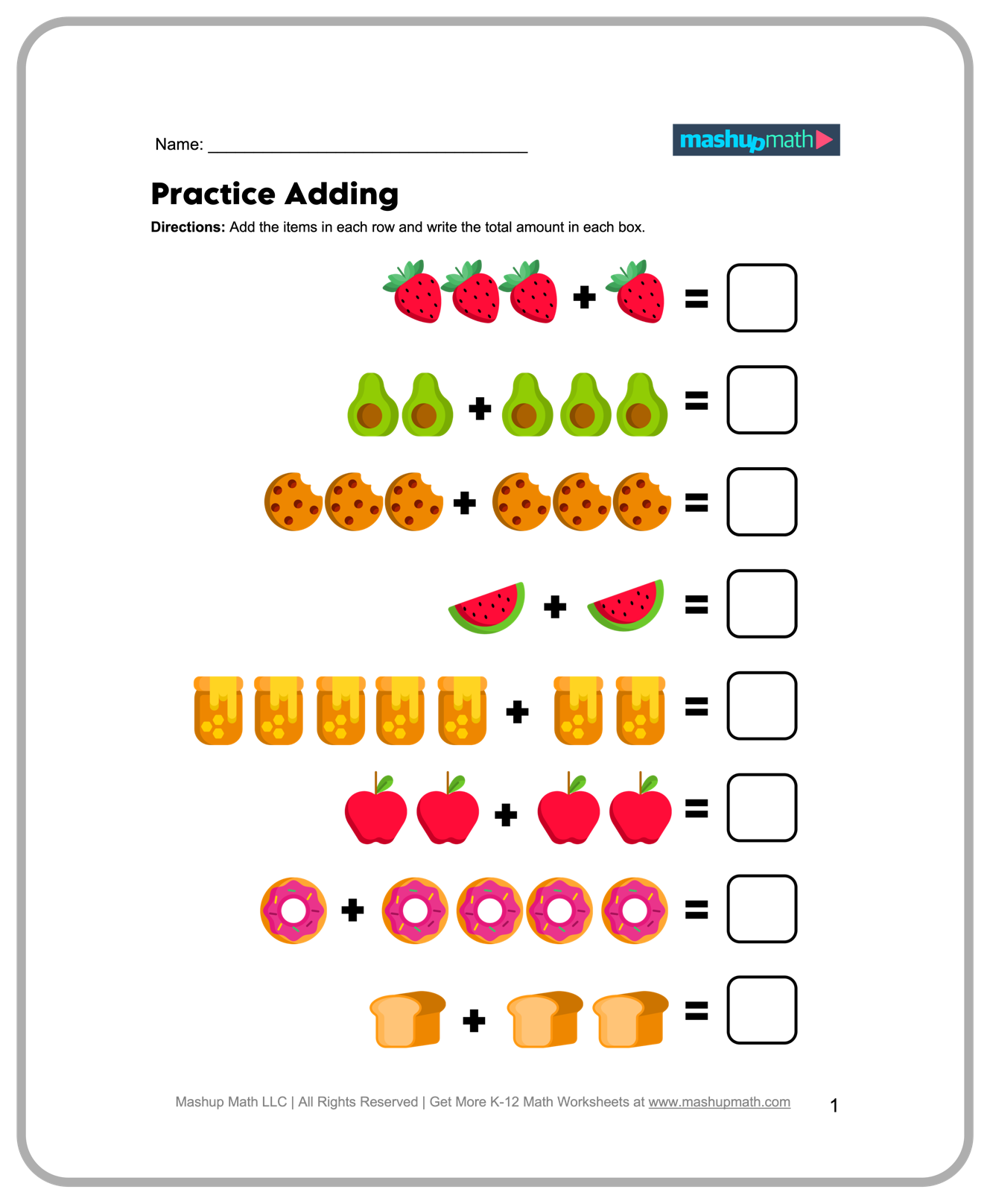 math worksheets printable kindergarten