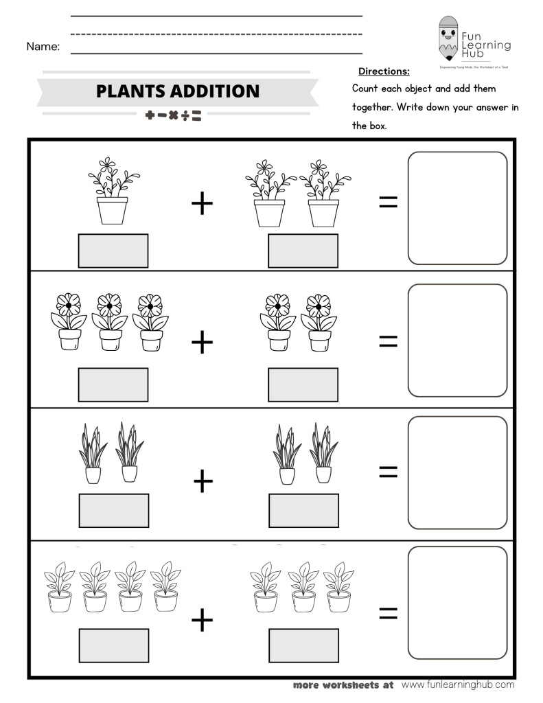 Free Kindergarten Picture Addition Worksheets 50 Free Printable Fun Learning Hub