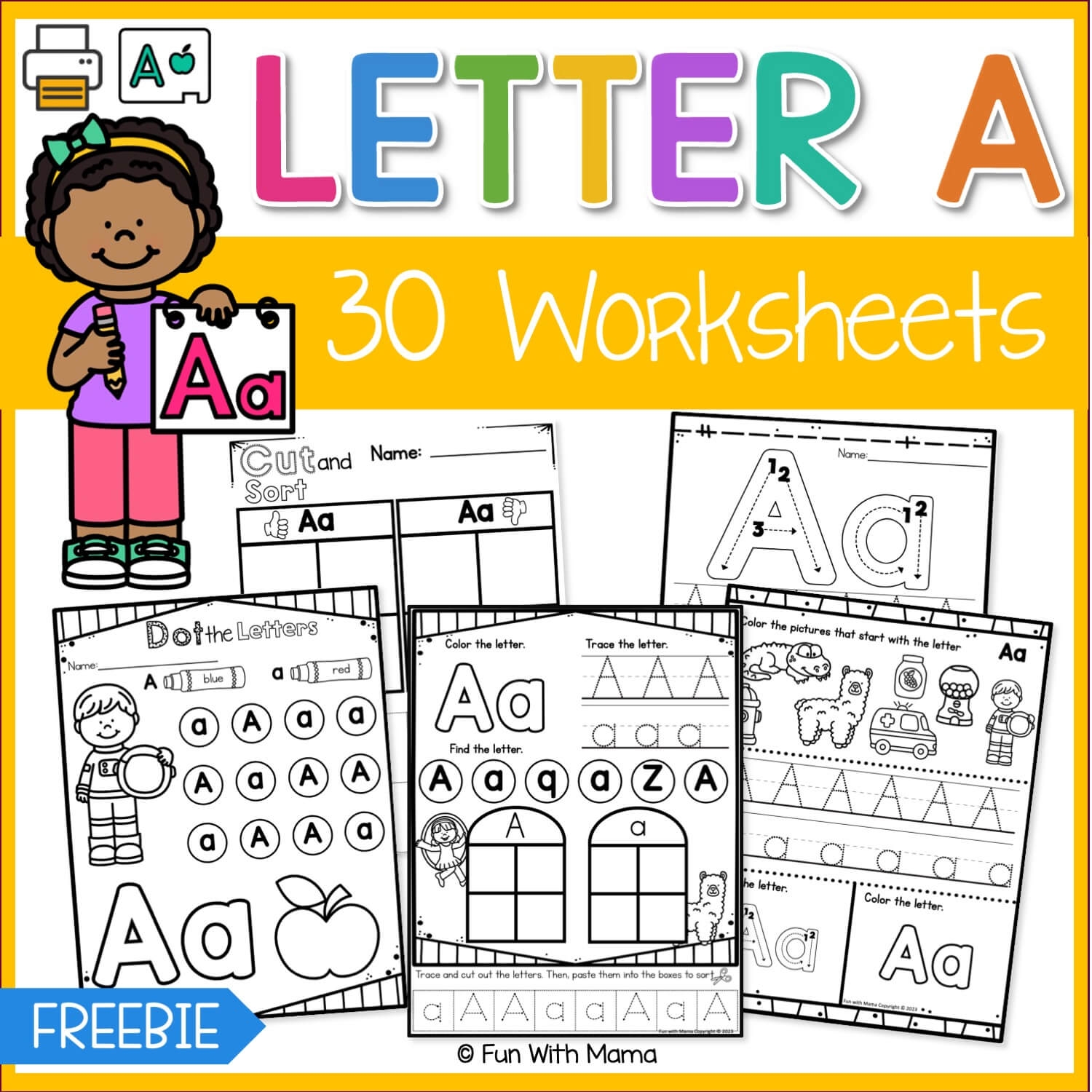 letter a worksheets preschool