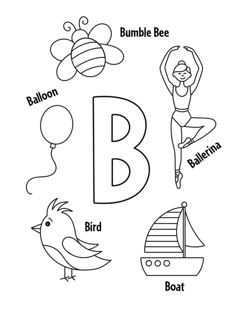 letter b coloring pages
