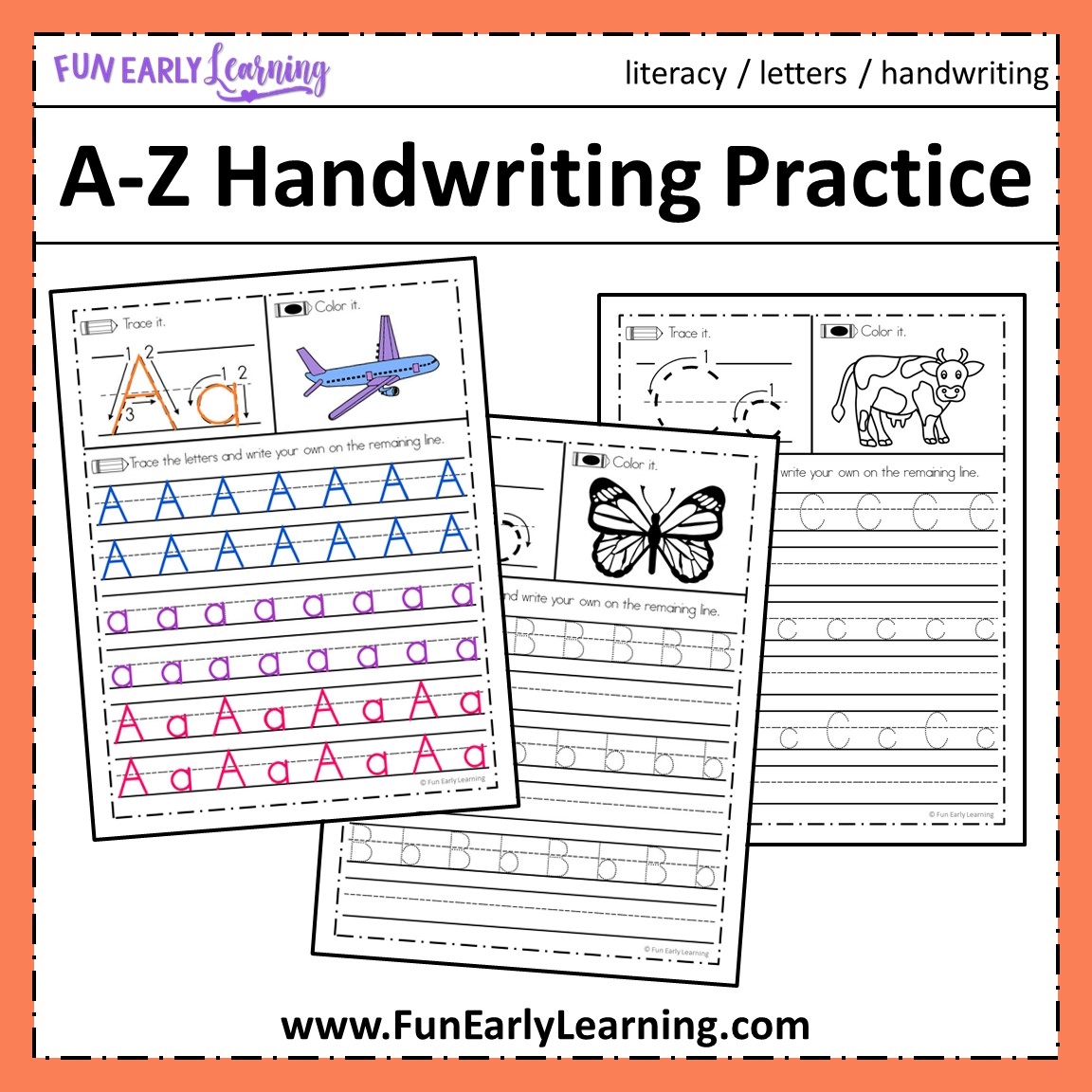 free printable writing worksheets for kindergarten