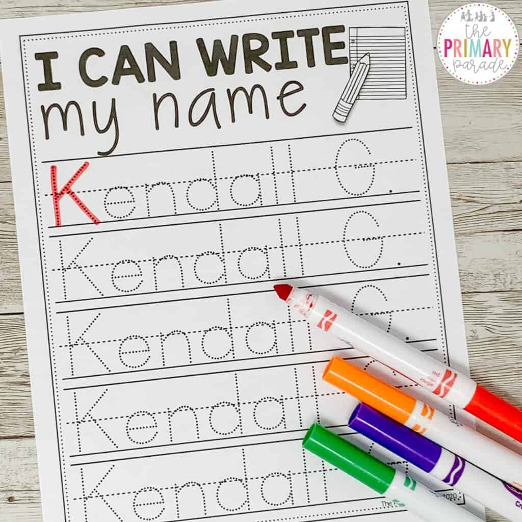 free name tracing worksheets for preschool