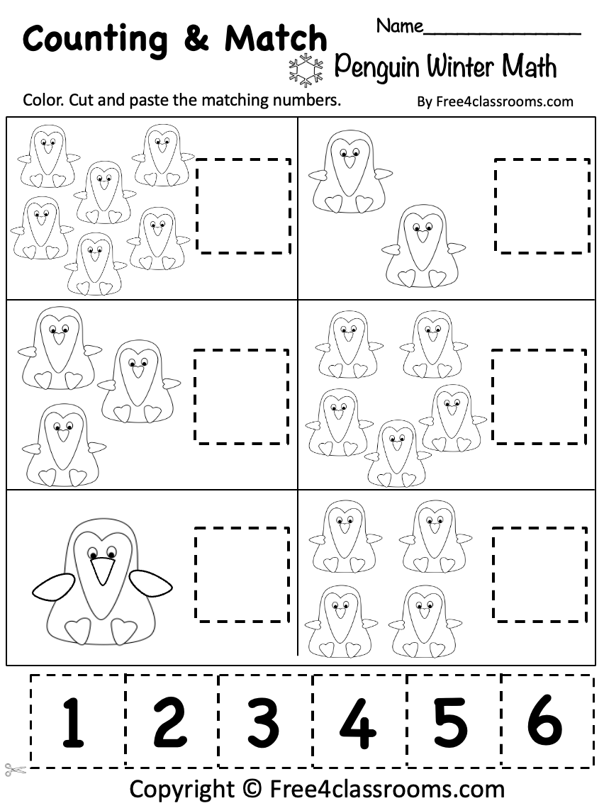 free printable preschool number worksheets