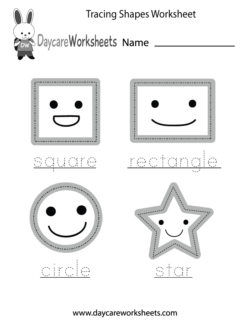 trace worksheets for preschoolers
