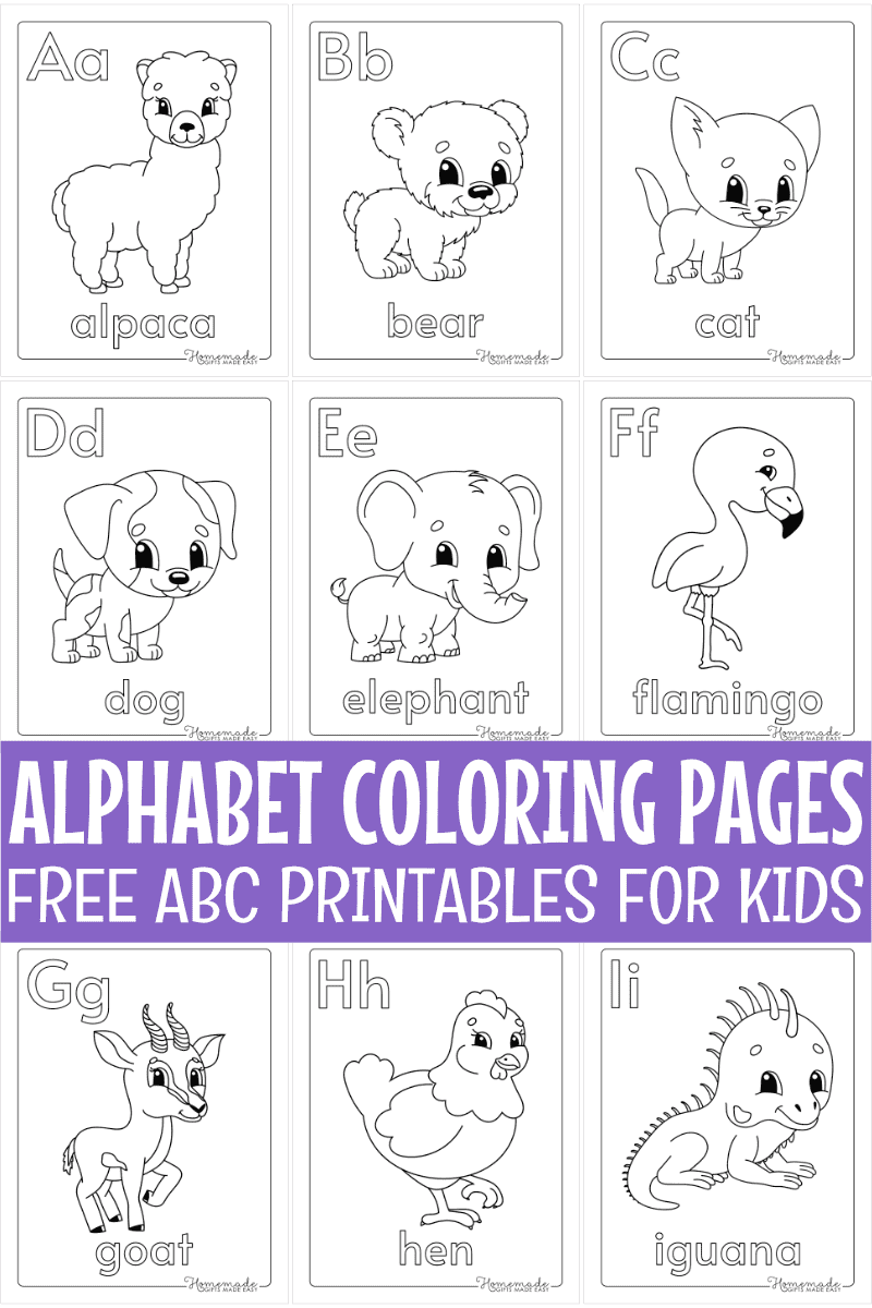 printable alphabet coloring pages