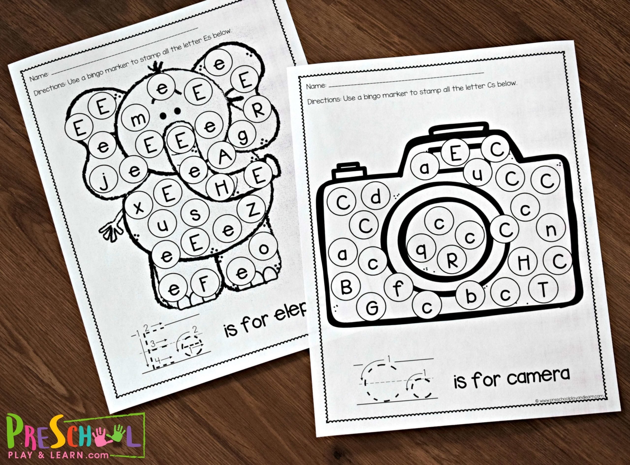 letter recognition worksheets