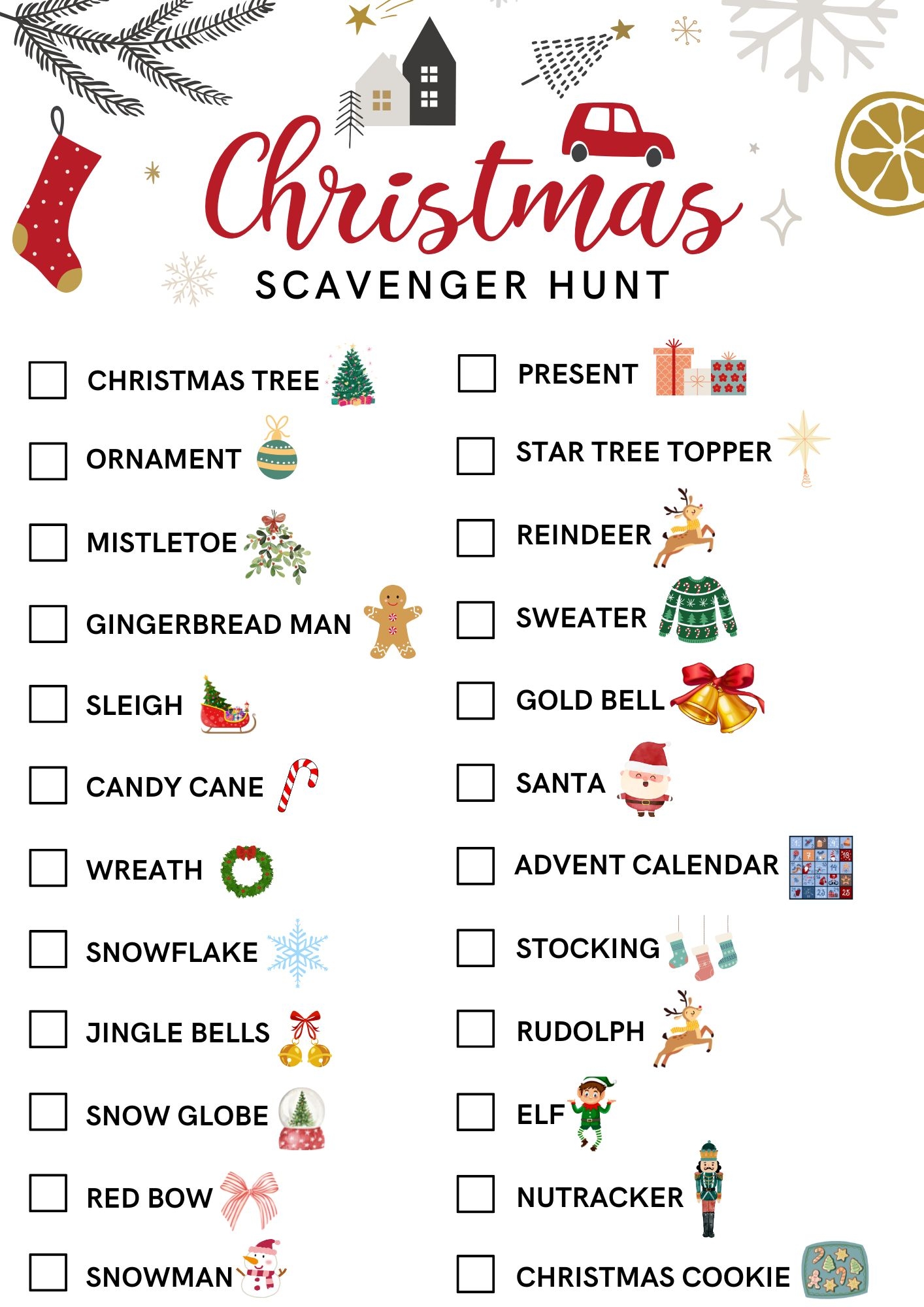 children's christmas scavenger hunt