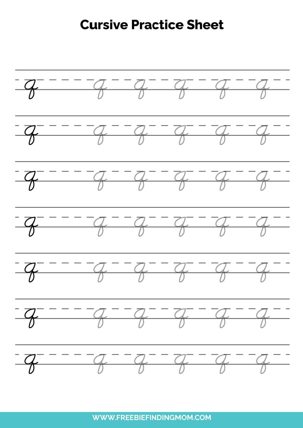 printable free cursive writing worksheets