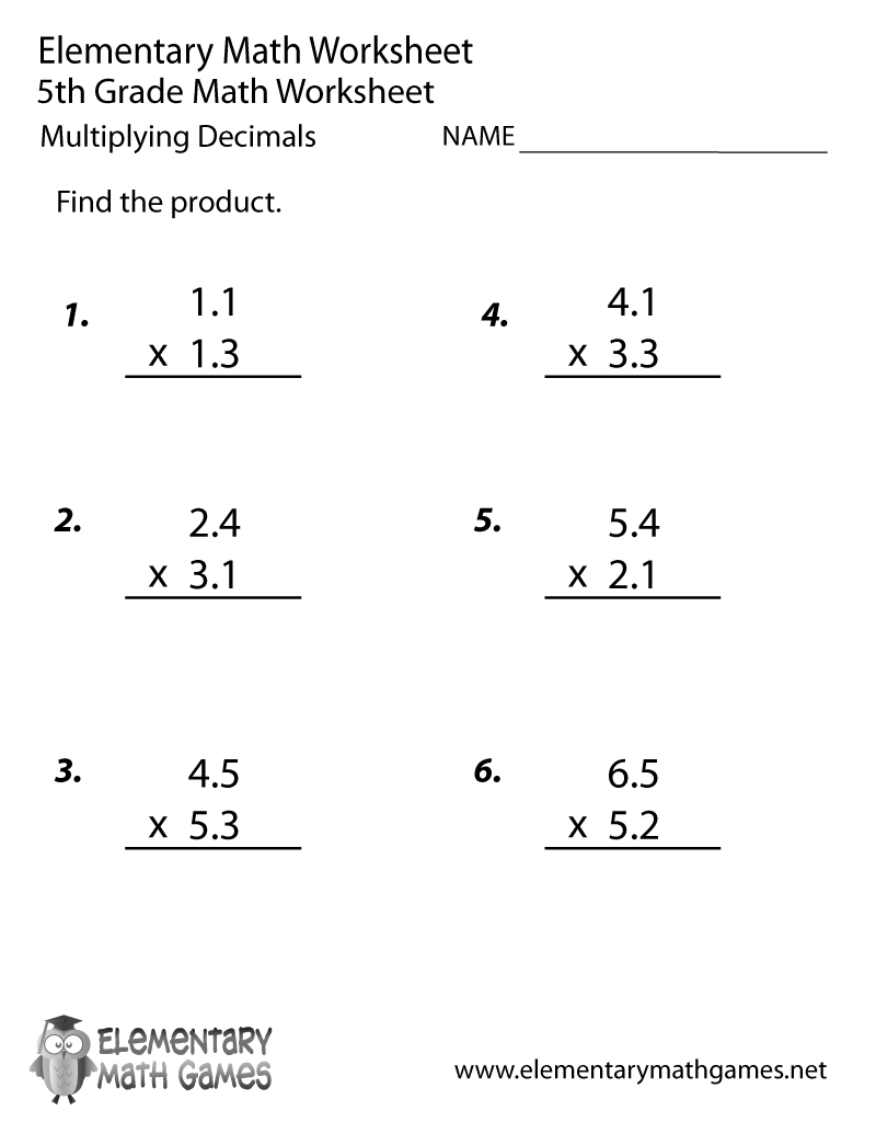 multiplication practice 5th grade
