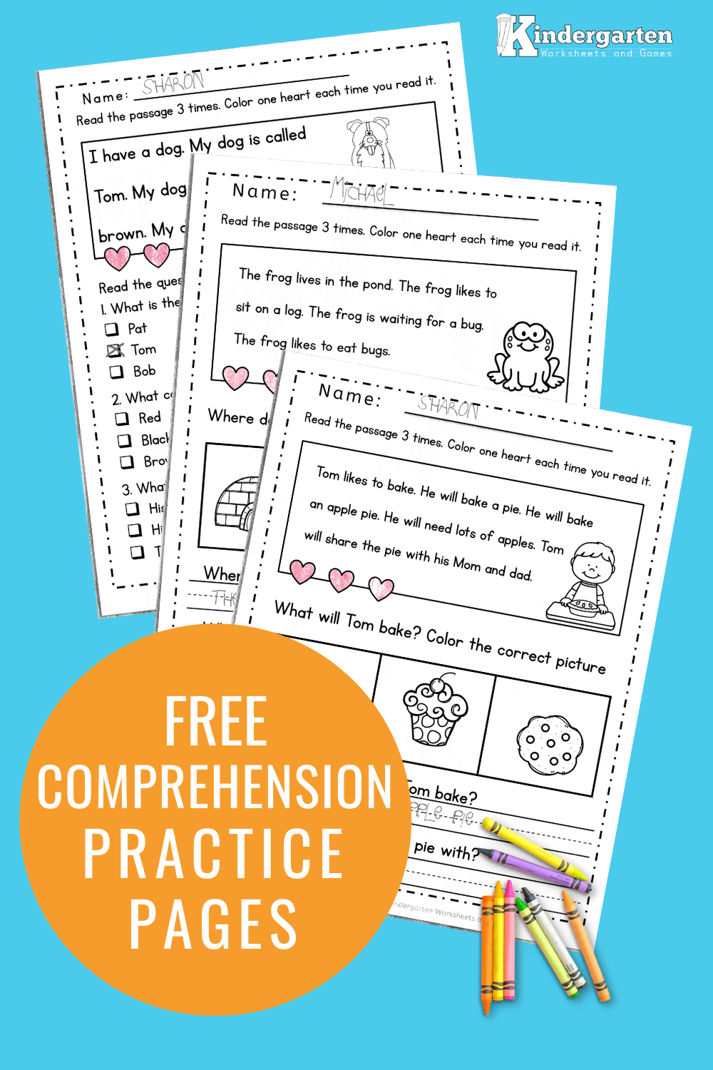 free printable reading worksheets for kindergarten