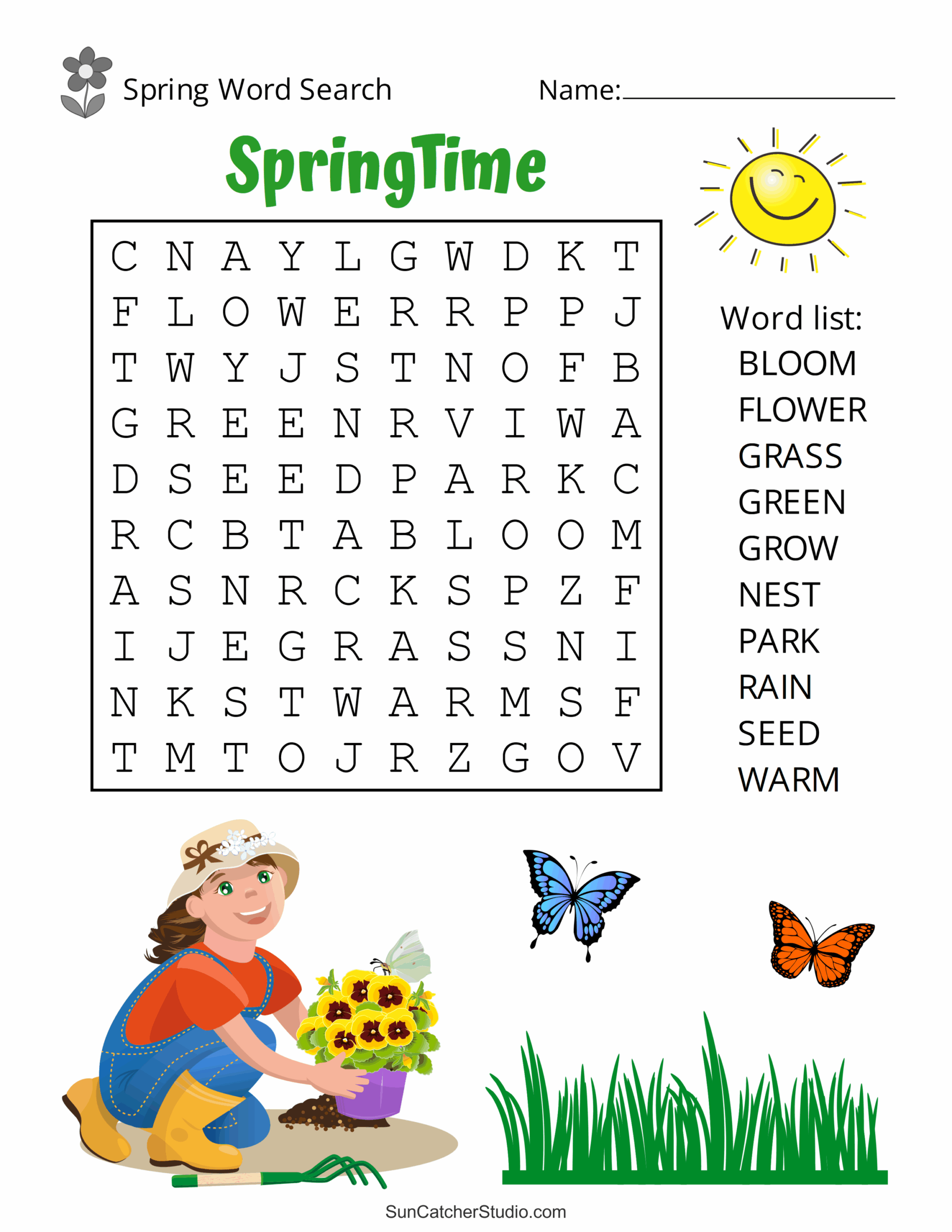 printable word searches for kindergarteners free