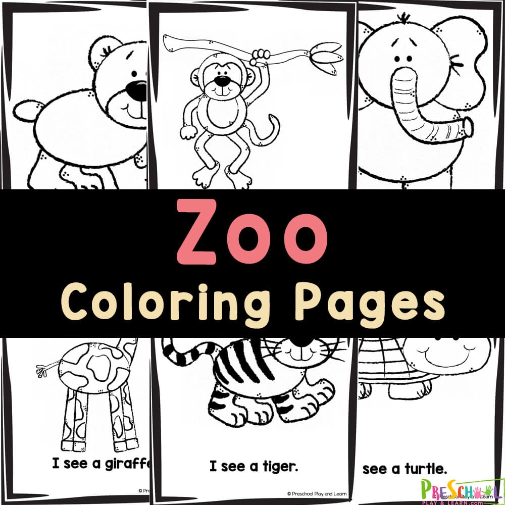 zoo colouring in pages