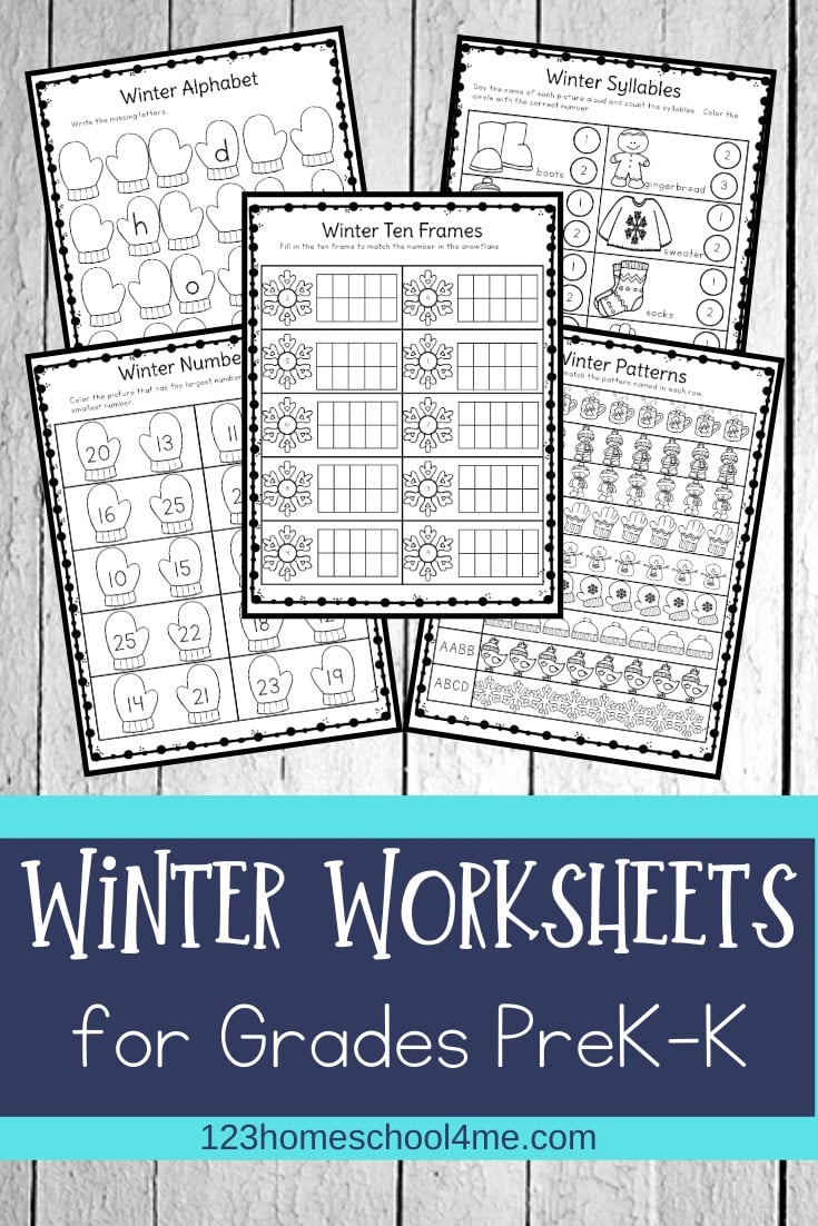  FREE Winter Worksheets For Preschoolers And Kindergarten