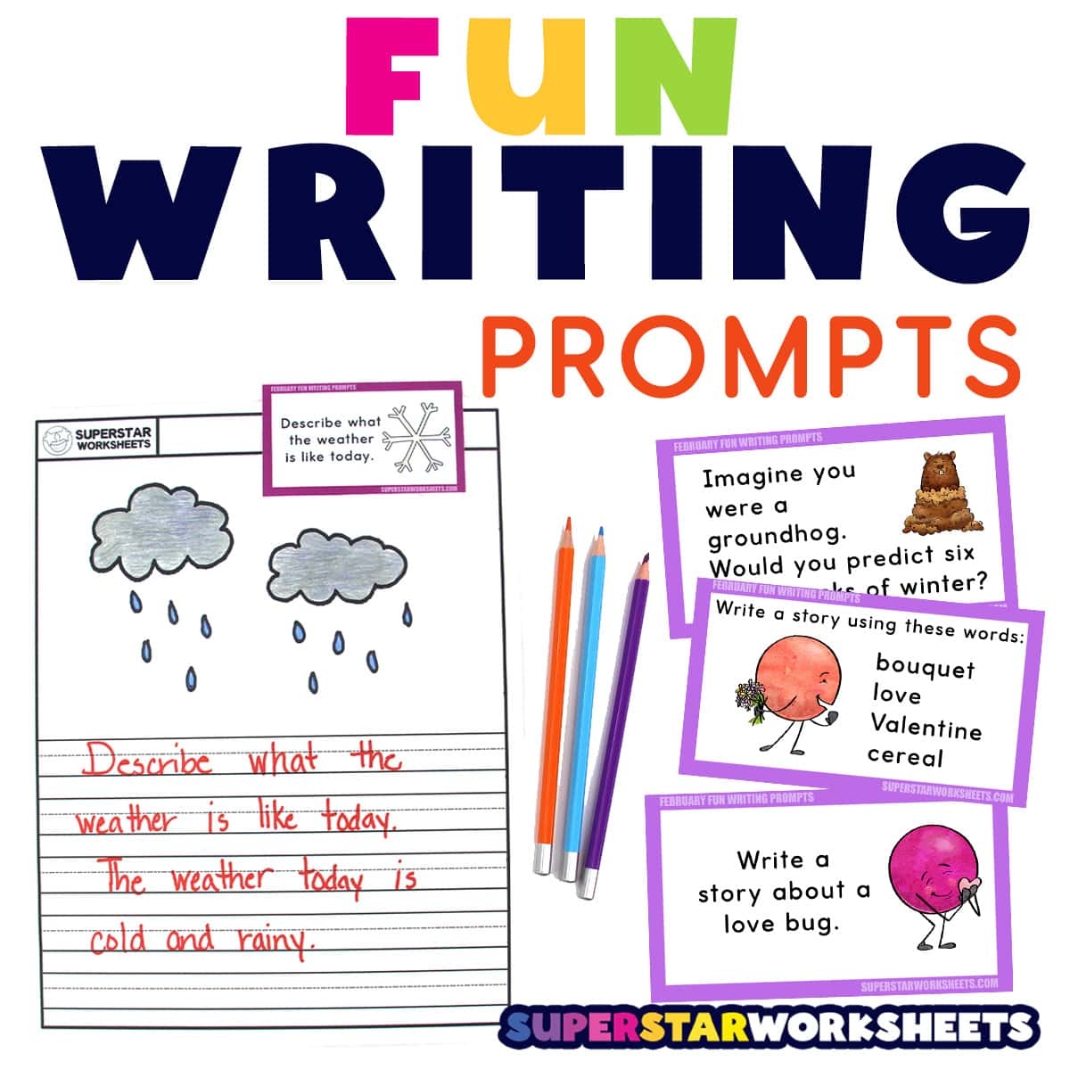 Fun Writing Prompts Superstar Worksheets