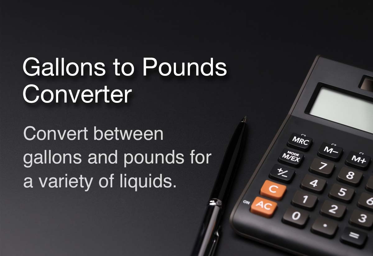 pounds to gallons conversion