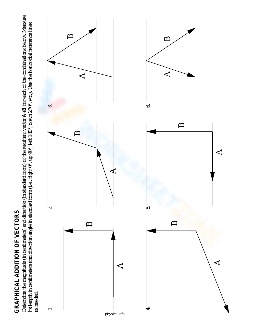 addition of vectors worksheet