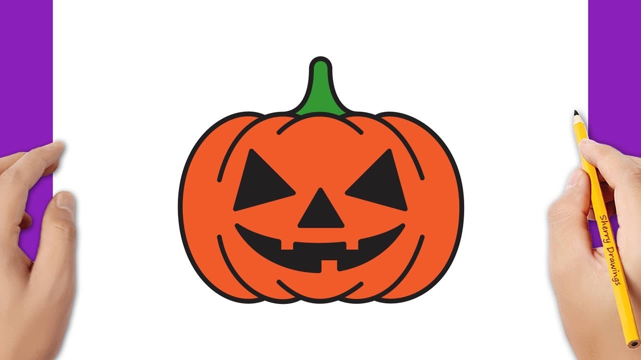 halloween drawings easy pumpkin
