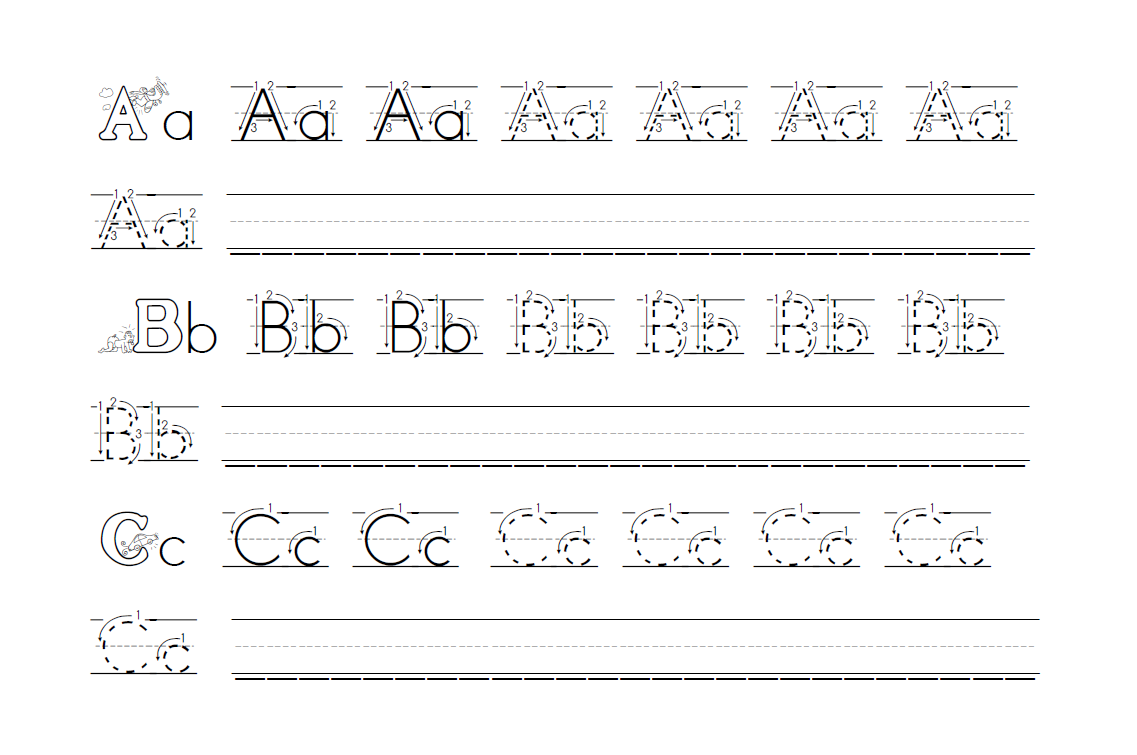 free hand writing practice sheets