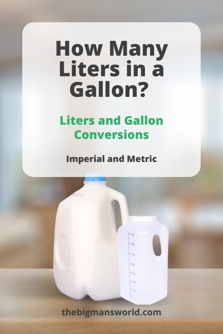 How Many Liters In A Gallon Metric Imperial The Big Man s World 