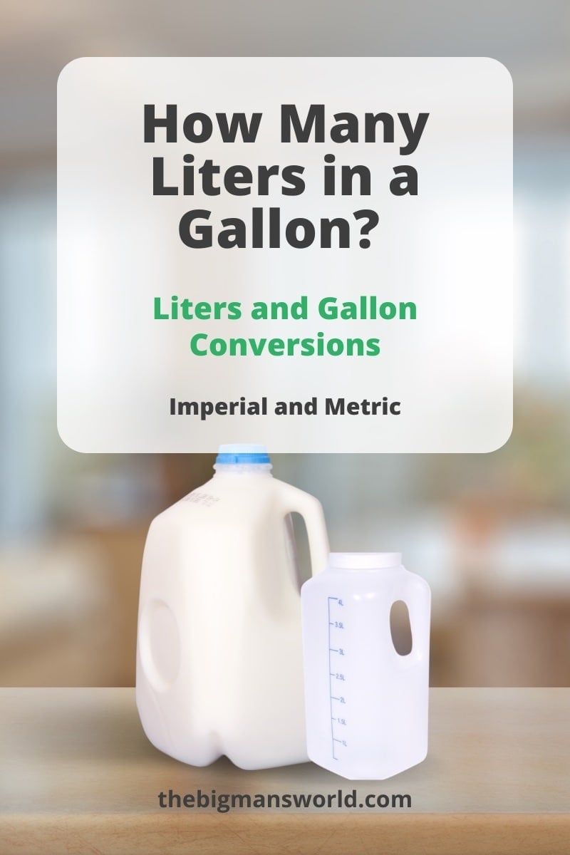 How Many Liters In A Gallon Metric Imperial The Big Man s World 