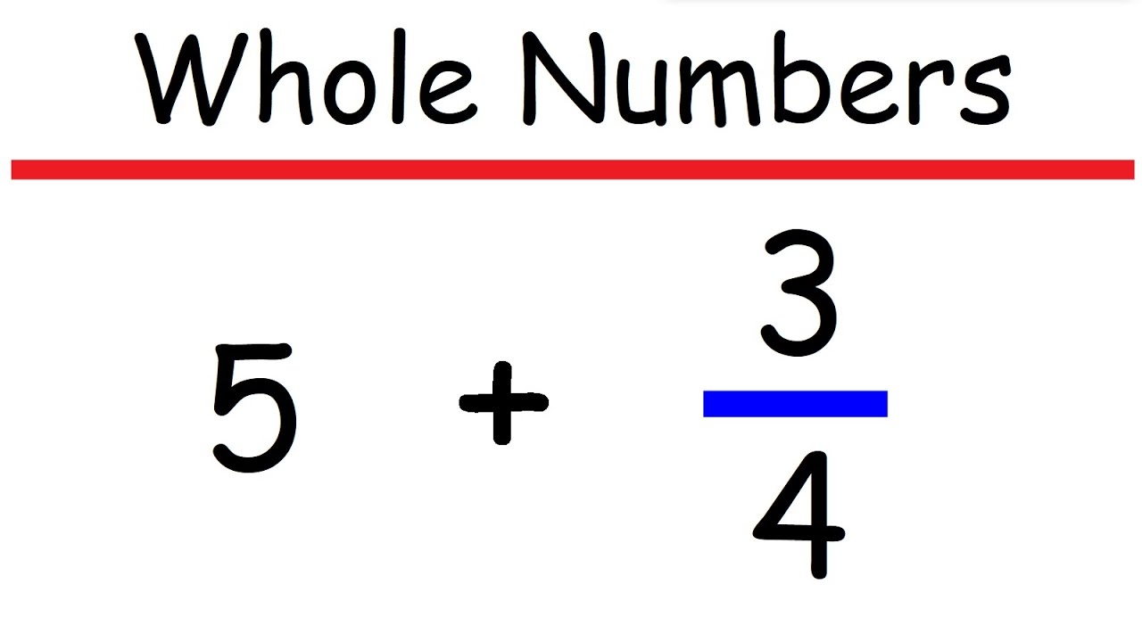 How To Add A Fraction With A Whole Number Math YouTube
