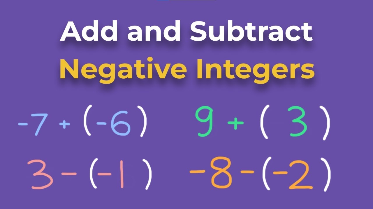 How To Add And Subtract Negative Numbers YouTube