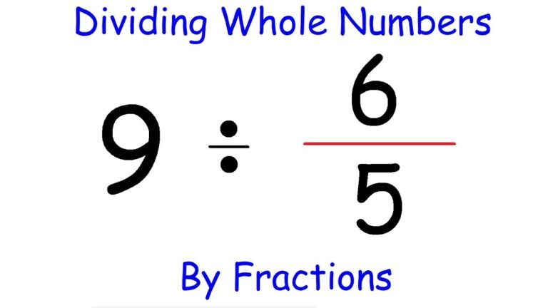 How To Divide A Whole Number By A Fraction YouTube