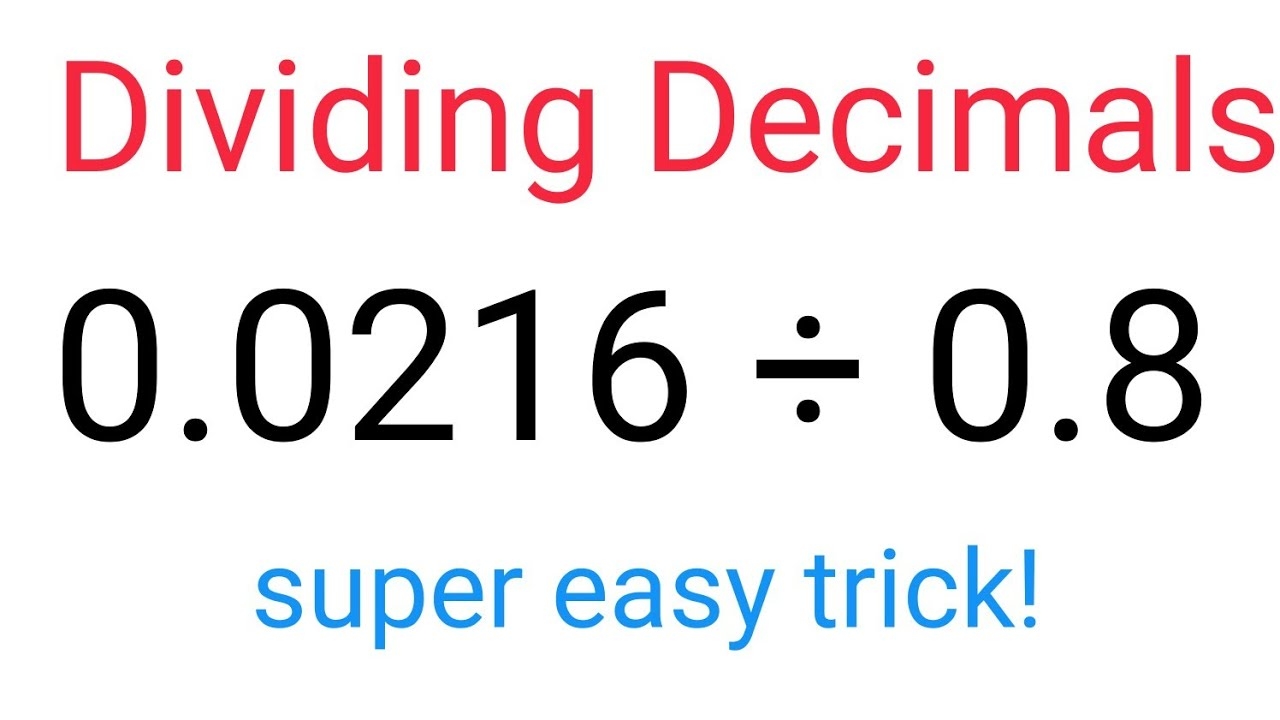 How To Divide Decimals Easily And Correctly fastandeasymaths math divide division decimals YouTube