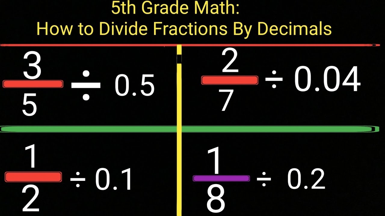 How To Divide Fractions With Decimals YouTube
