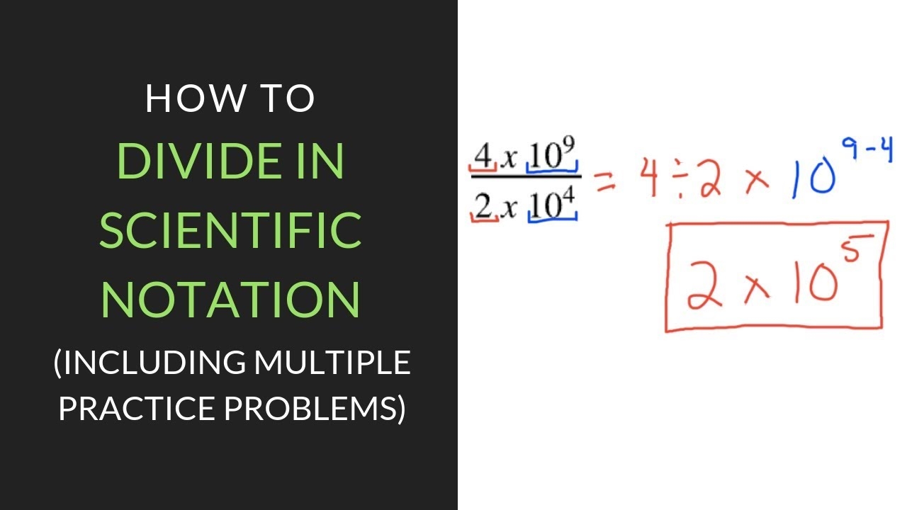 How To Divide In Scientific Notation Mathcation YouTube