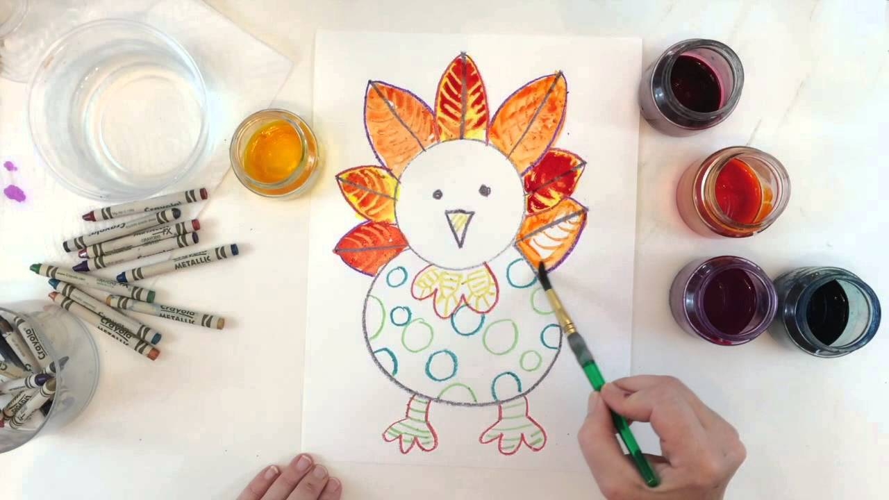 How To Draw Paint A Turkey Art Project For Kids YouTube