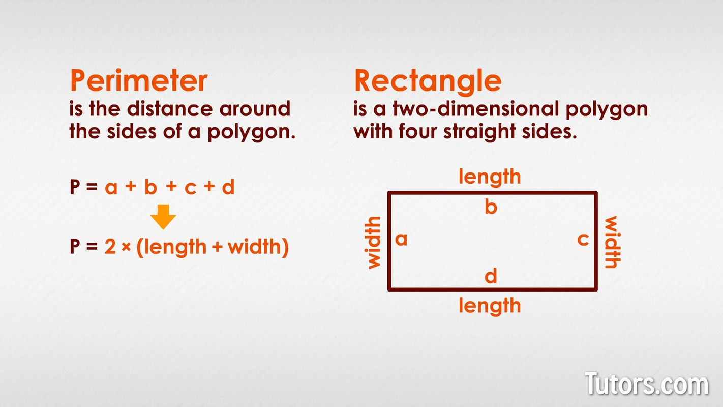 How To Find The Perimeter Of A Rectangle Formula Video 