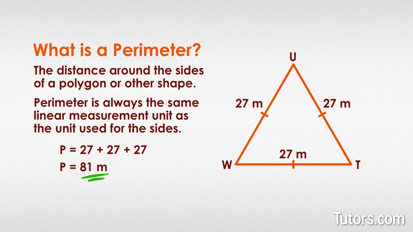 How To Find The Perimeter Of A Triangle Formula Video 