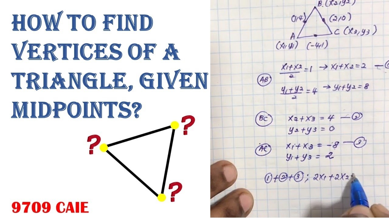 How To Find Vertices Of A Triangle Given Midpoints Shortcut Trick Shared YouTube