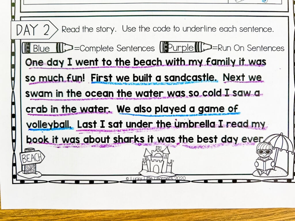 How To Fix A Run On Sentence Lucky Little Learners