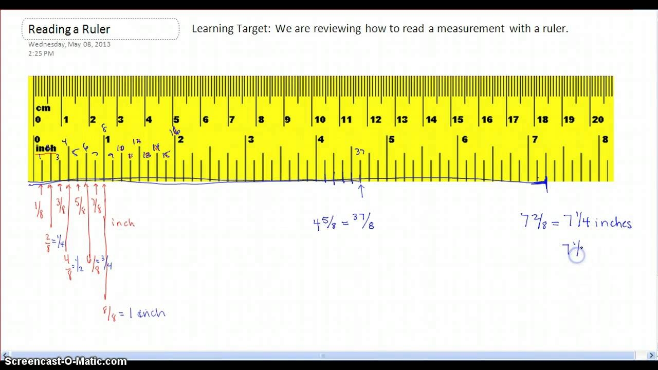 How To Read Measurements On A Ruler YouTube