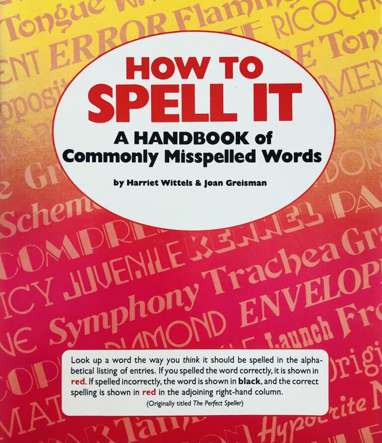 How To Spell It A Handbook Of Commonly Misspelled Words Harriet Wittels Joan Greisman 9780590994989 Amazon Books