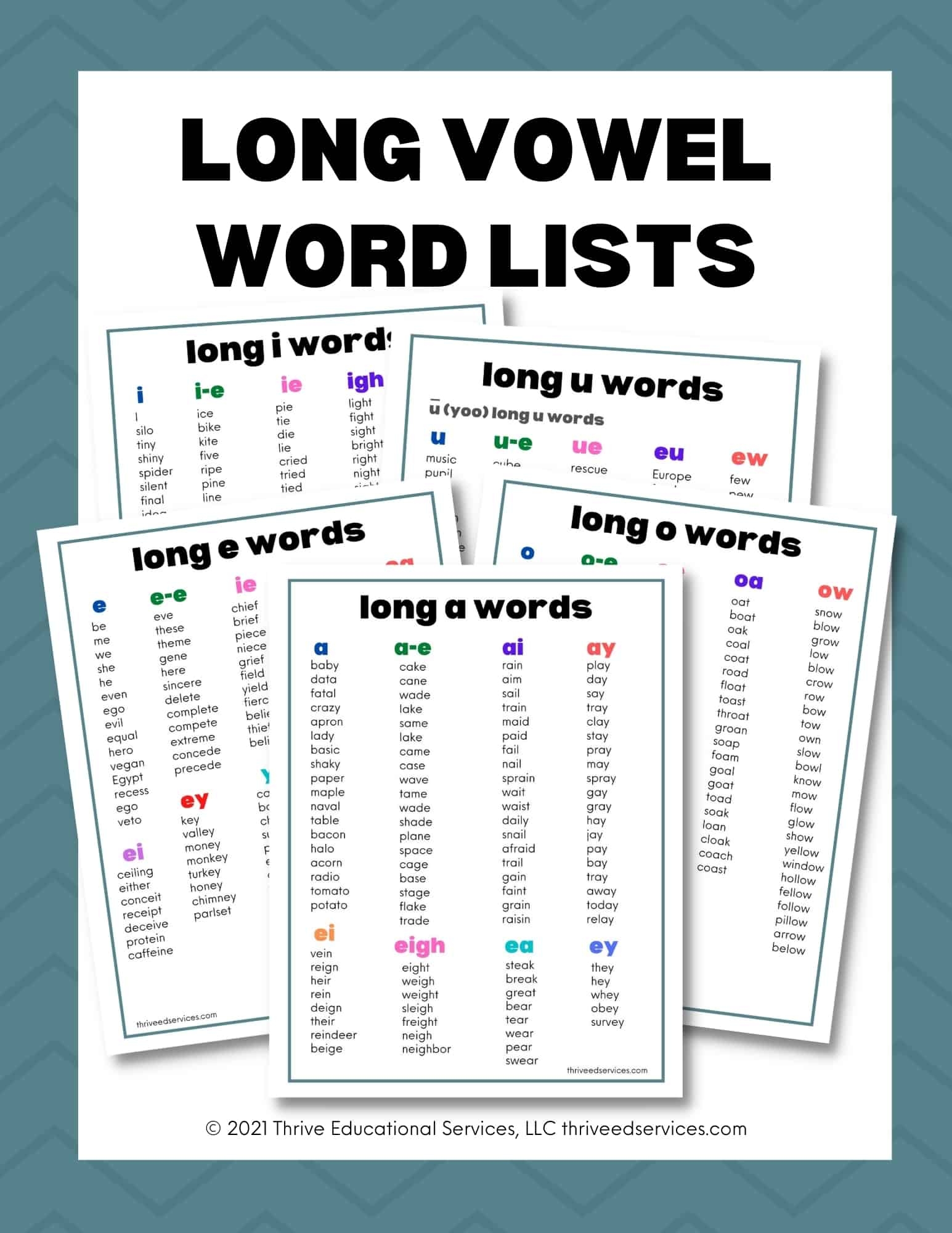 long and short vowel sounds list