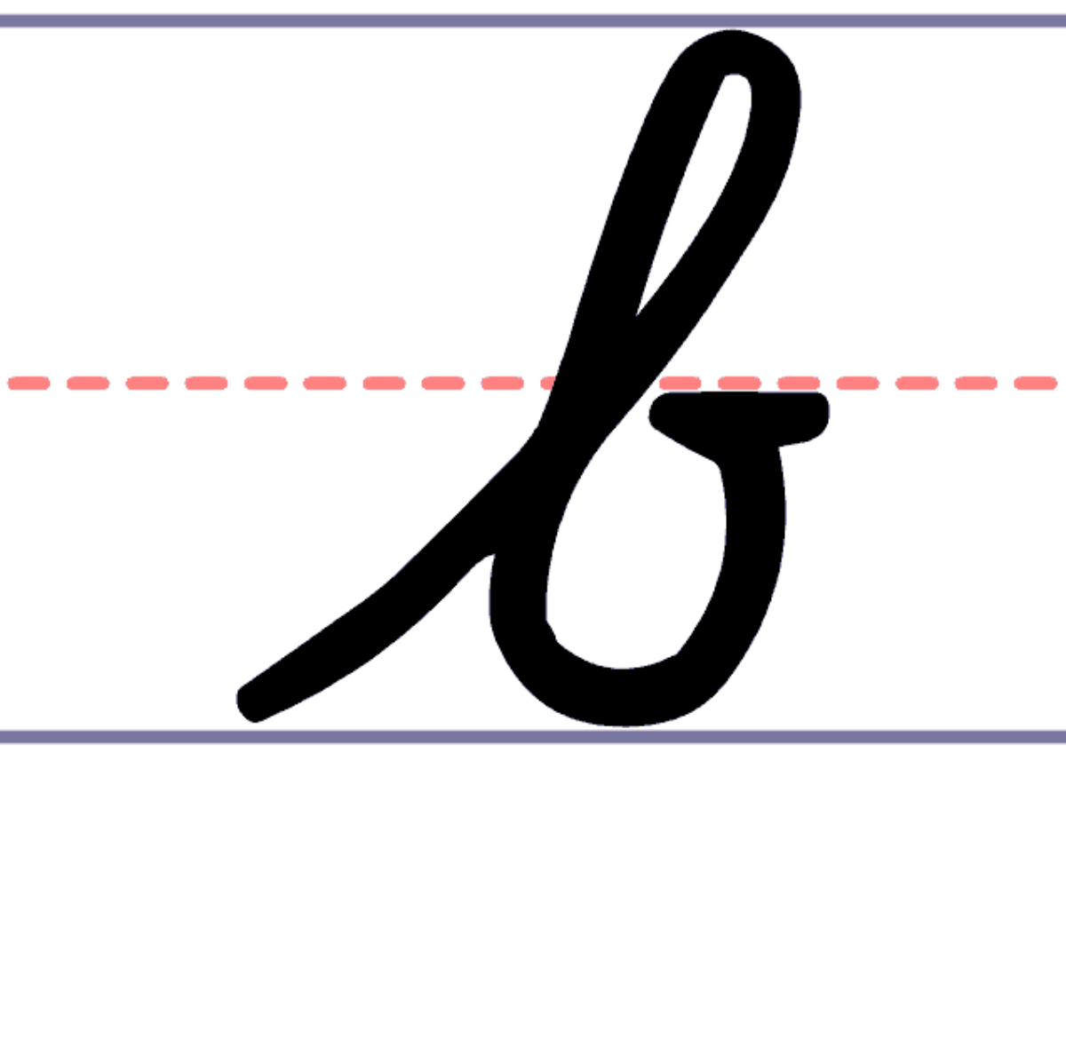 How To Write A Cursive Lowercase B