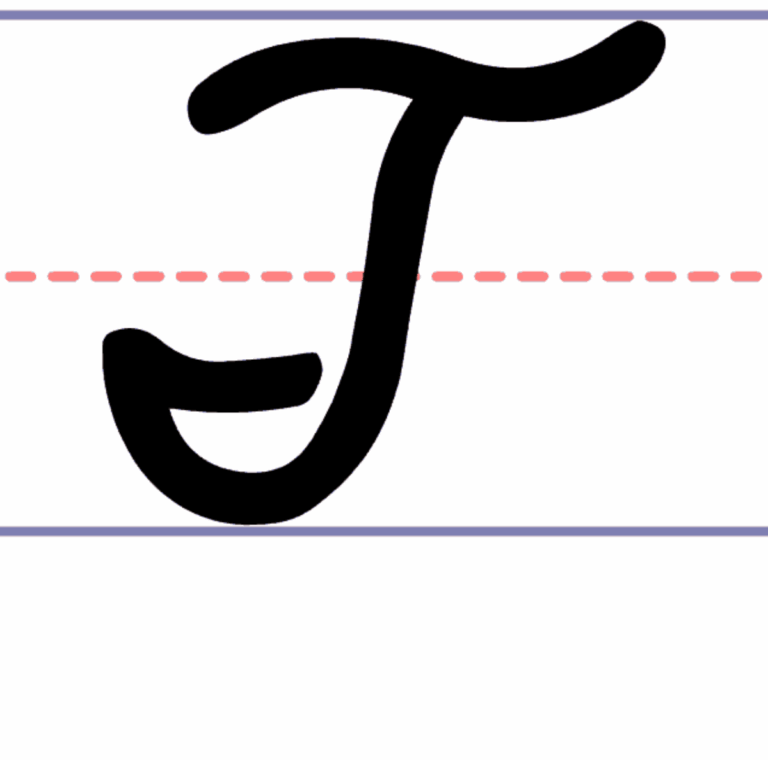 How To Write A Cursive Uppercase T