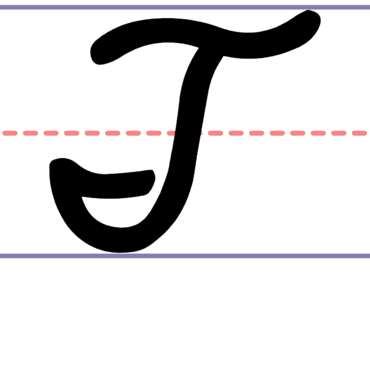 How To Write A Cursive Uppercase T