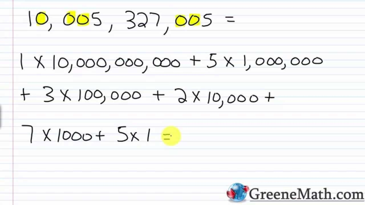 how to write numbers in expanded form