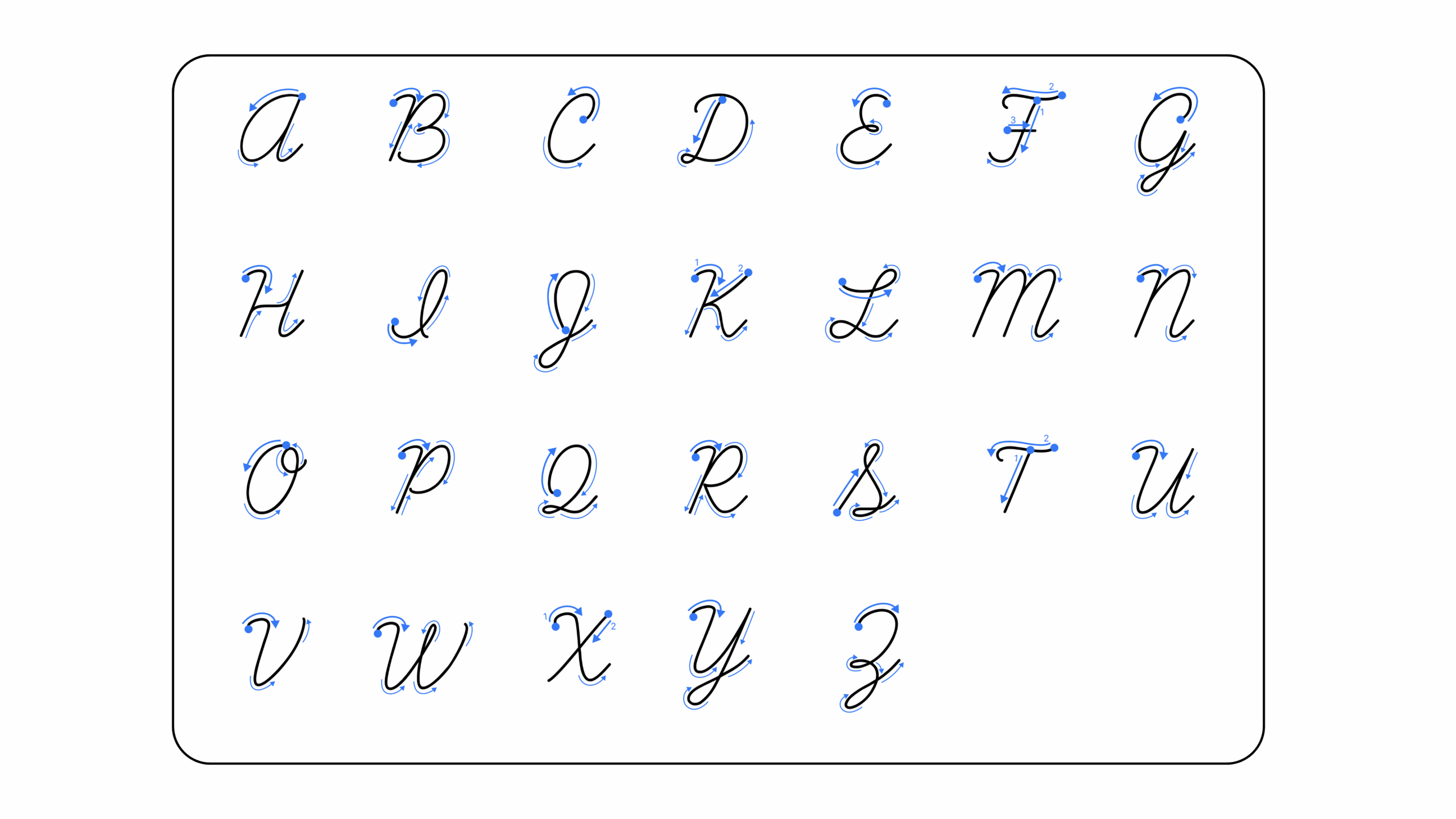 capital i in cursive
