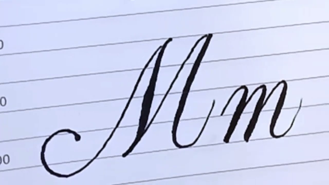How To Write M In Perfect CURSIVE LOWERCASE And Uppercase Alphabets YouTube