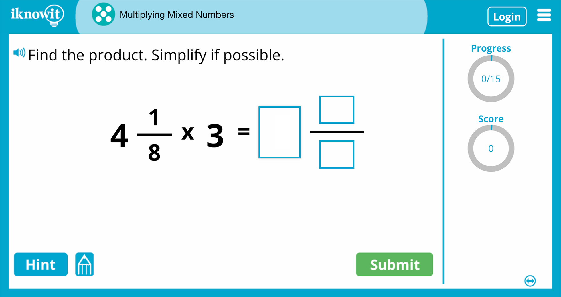 Interactive 5th Grade Math Lesson Multiplying Mixed Numbers