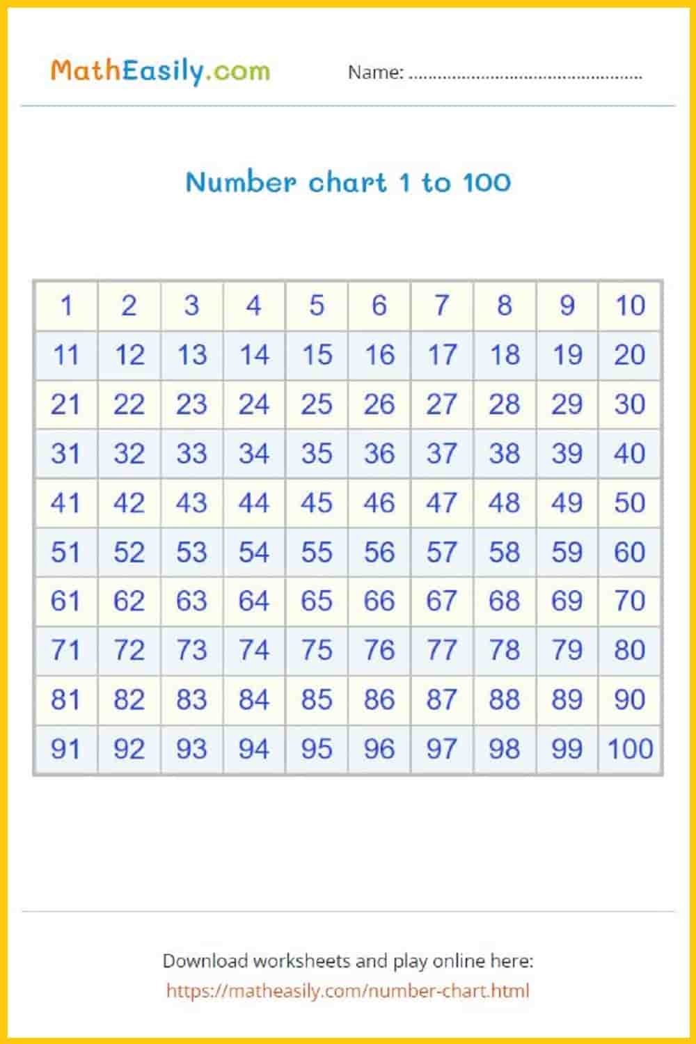 Interactive Hundreds Chart PRINTABLE Games